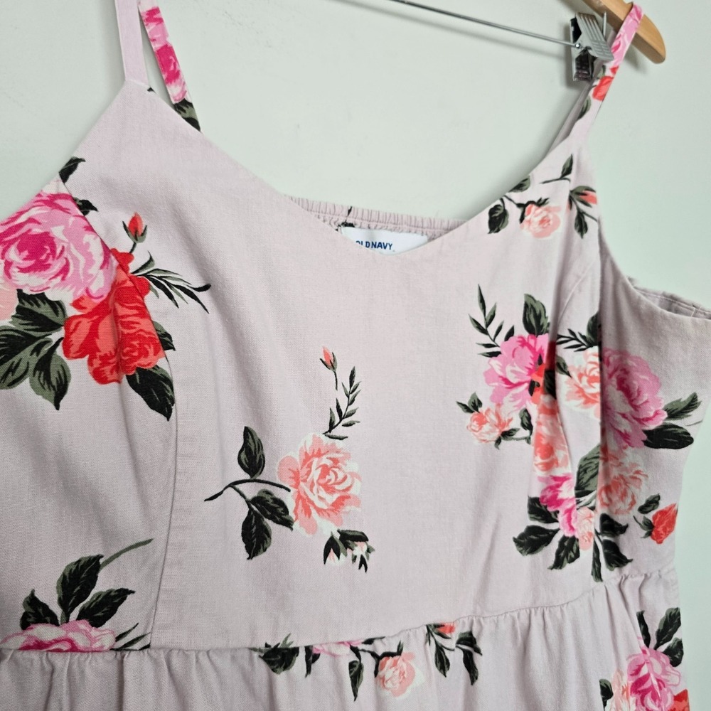 Old Navy Women Floral Cami Pockets Dress Sz 2XL Cottagecore Boho Summer Coquette - Picture 4 of 9